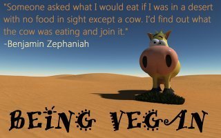 Being Vegan poster featuring Benjamin Zephaniah