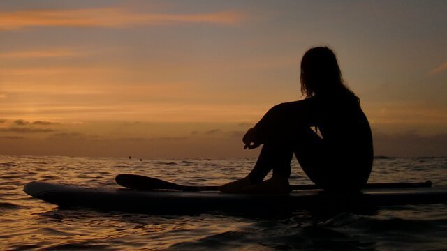Dan McGrogan idling in the Pacific Ocean