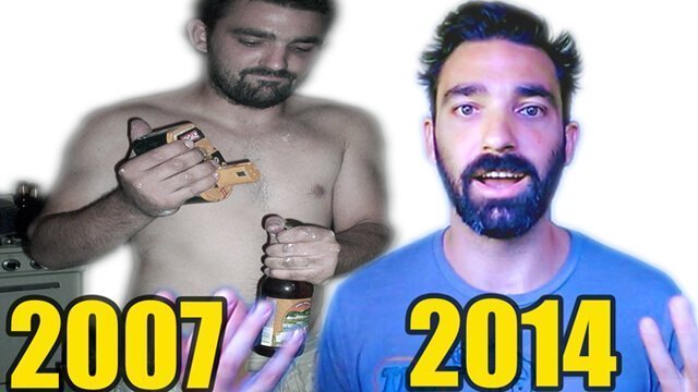 Before-and-after photos of Conor McMillan, a.k.a. "Handy Man Bananas"