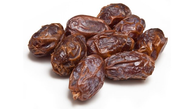 Dates against a white background