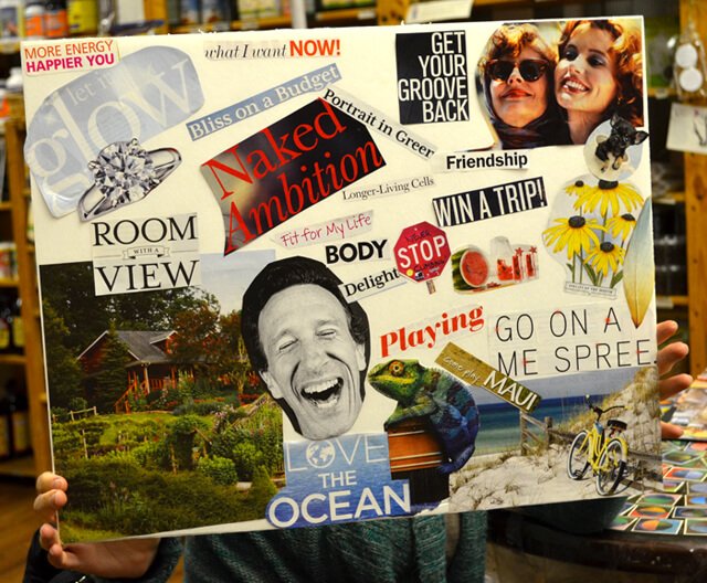 A vision board created during the Arnold's Way workshop