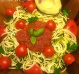 Photo of zucchini spaghetti made by John Fallucca