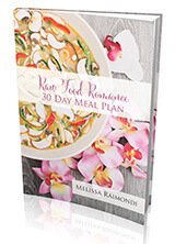 Front cover of Raw Food Romance 30 Day Meal Plan by Melissa Raimondi