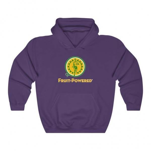 Unisex Heavy-Blend Hooded Sweatshirt | Fruit-Powered Logo | Gold Wordmark - Image 8