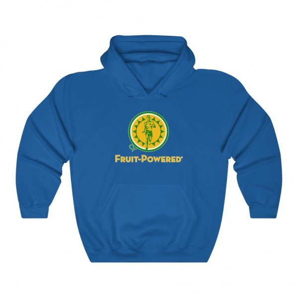 Unisex Heavy-Blend Hooded Sweatshirt | Fruit-Powered Logo | Gold Wordmark - Image 7