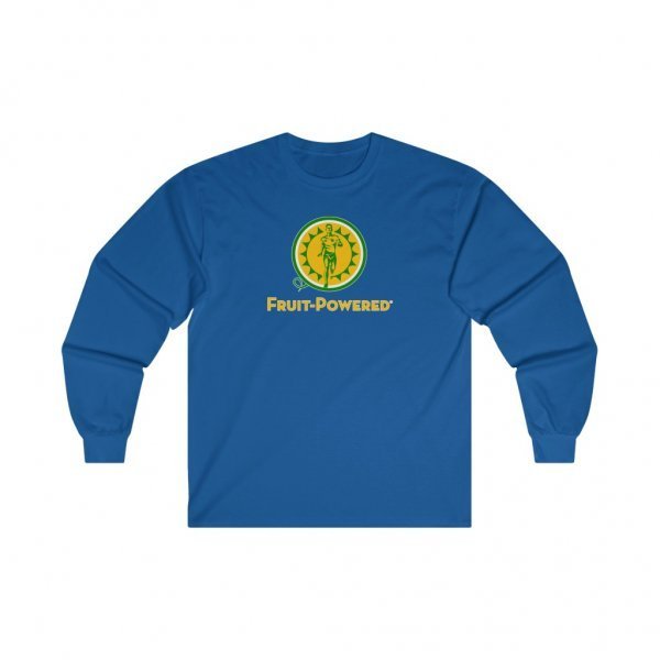 Ultra Cotton Long-Sleeve Tee | Fruit-Powered Logo | Gold Wordmark - Image 6