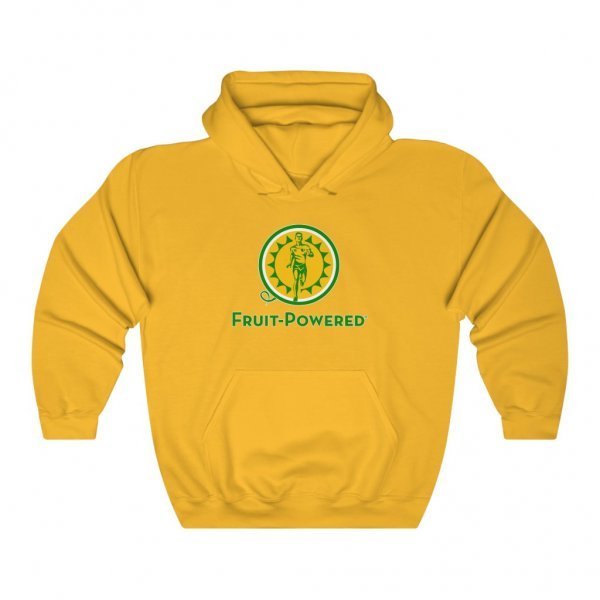 Unisex Heavy-Blend Hooded Sweatshirt | Fruit-Powered Logo | Green Wordmark