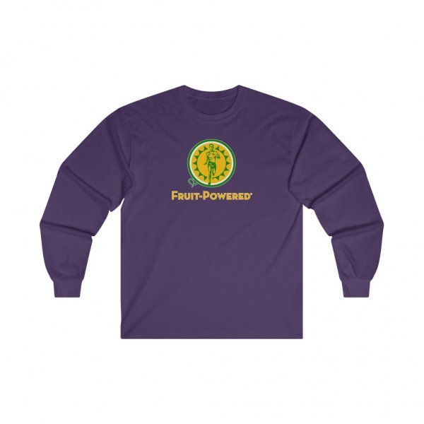 Ultra Cotton Long-Sleeve Tee | Fruit-Powered Logo | Gold Wordmark - Image 7