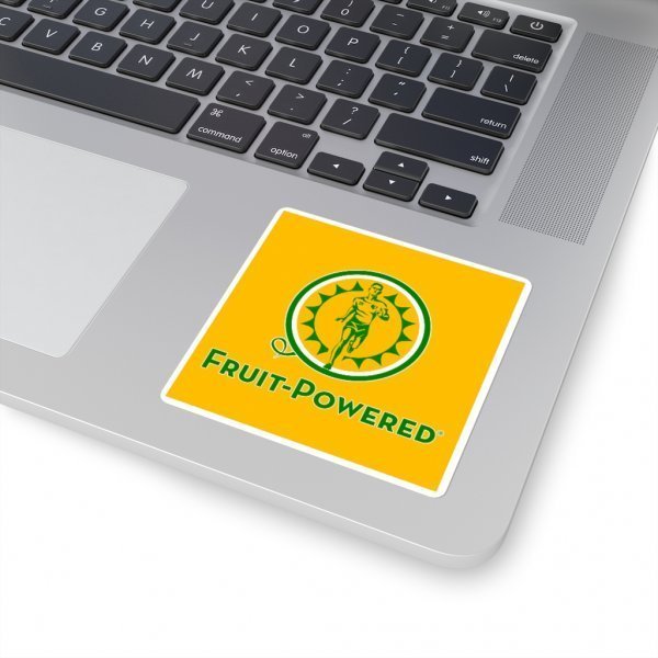 Square Stickers | Fruit-Powered Logo | Gold - Image 2
