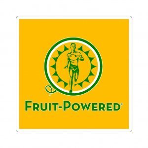 Square Stickers | Fruit-Powered Logo | Gold