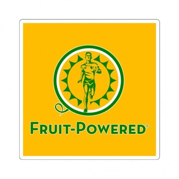 Square Stickers | Fruit-Powered Logo | Gold