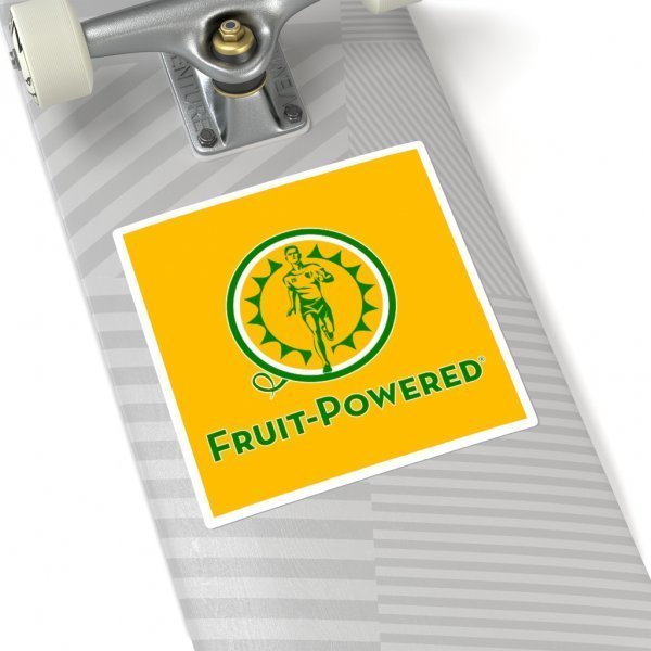 Square Stickers | Fruit-Powered Logo | Gold - Image 3