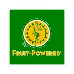 Square Stickers | Fruit-Powered Logo | Green
