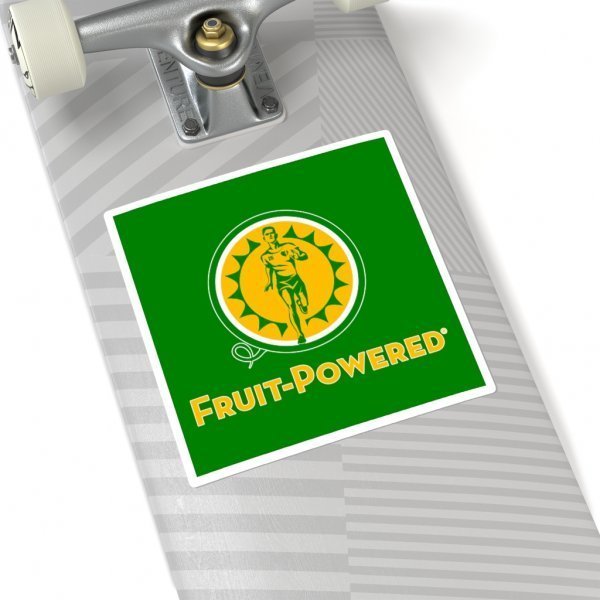 Square Stickers | Fruit-Powered Logo | Green - Image 2