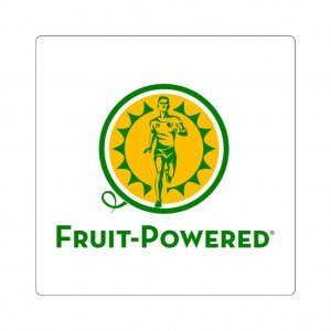 Square Stickers | Fruit-Powered Logo | White