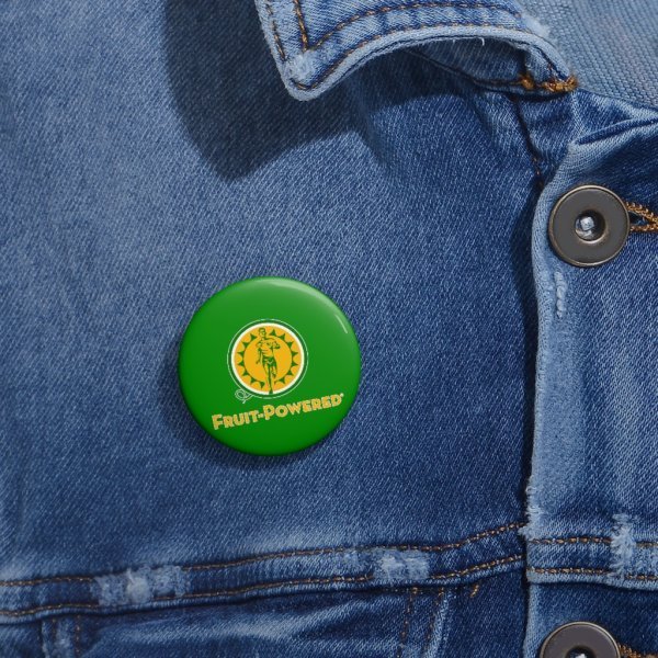 Custom Pin Buttons | Fruit-Powered Logo | Green - Image 2