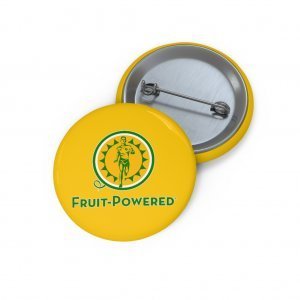 Custom Pin Buttons | Fruit-Powered Logo | Gold