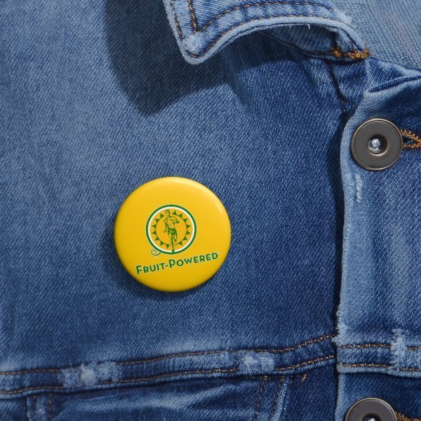 Custom Pin Buttons | Fruit-Powered Logo | Gold - Image 2