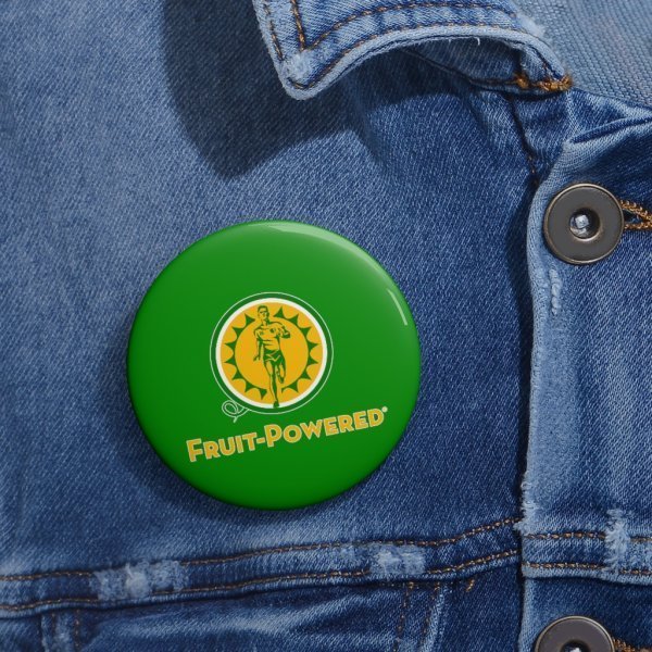 Custom Pin Buttons | Fruit-Powered Logo | Green - Image 4