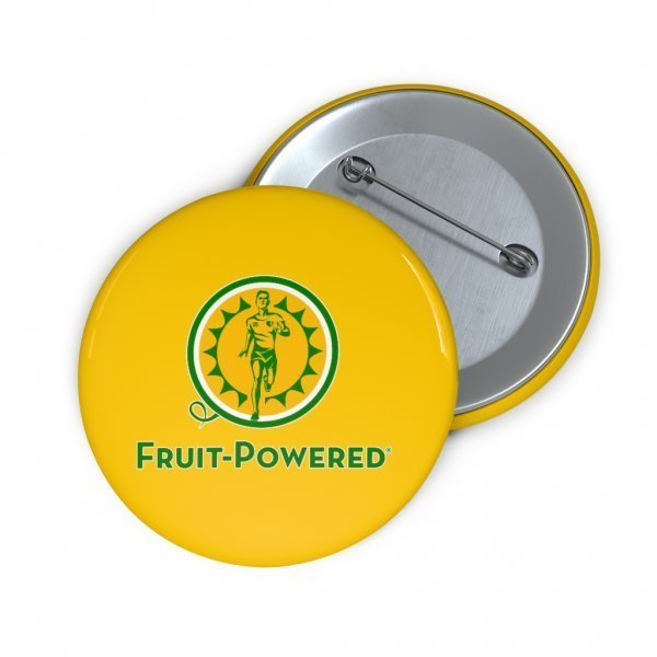Custom Pin Buttons | Fruit-Powered Logo | Gold - Image 3