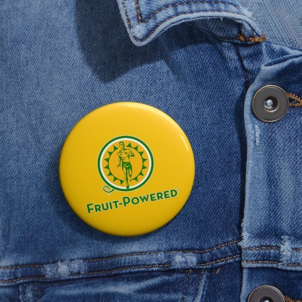 Custom Pin Buttons | Fruit-Powered Logo | Gold - Image 4